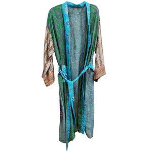 Stunning One-of-a-kind Silk Wrap Kimono Robe